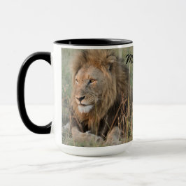 Caneca Antes e Depois do Café LION Personalizar Nome Alto