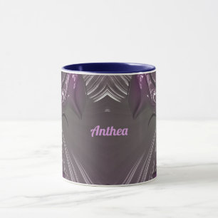 Caneca ANTHEA ~ 3D Glossy Pink Blue Silver ~ Mug