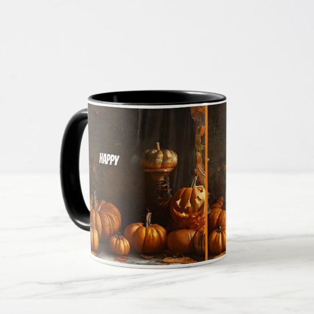 Caneca Antiga Coleção de Halloween Feliz (Frente Esquerda)