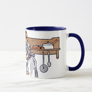 Caneca antiga do cozinhar da cozinha do vintage