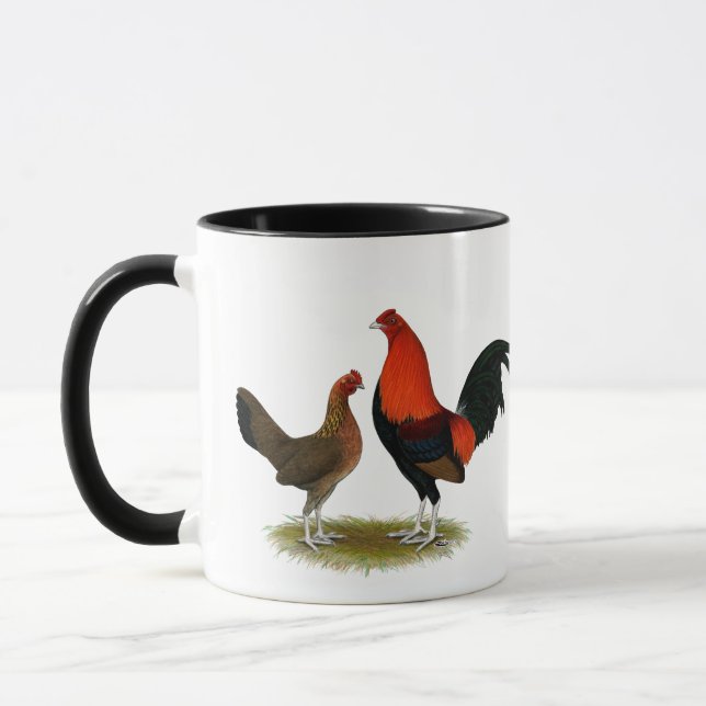 Caneca Antigos Bantams de Jogo Inglês: BB Red Pair (Esquerda)