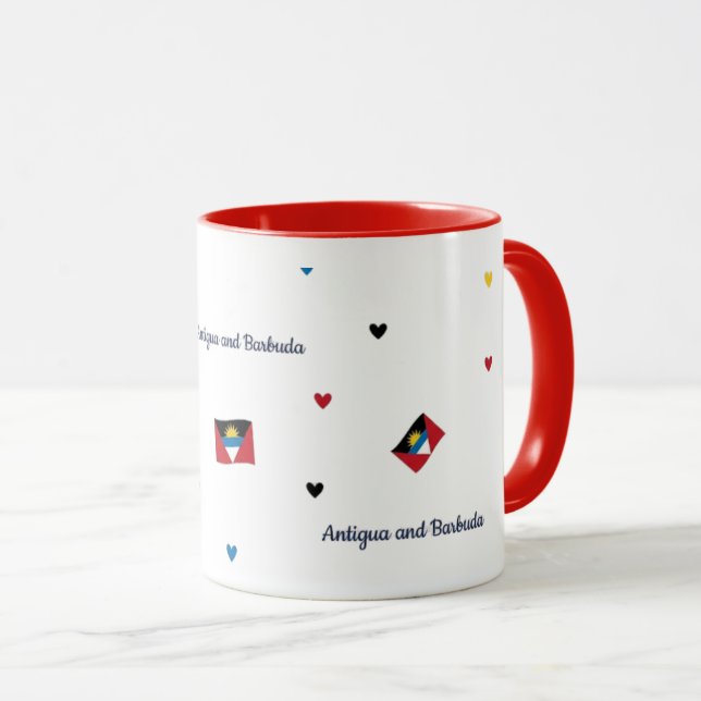 Caneca Antigua Roots Pattern Mug | Caribbean Flag (Frente Esquerda)