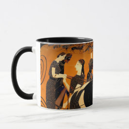 Caneca Antiguamente Grego Negro-Figura Histórica