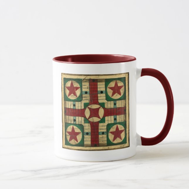 Caneca Antique Parcheesi - Conselho de Jogo por Ethan Har (Direita)