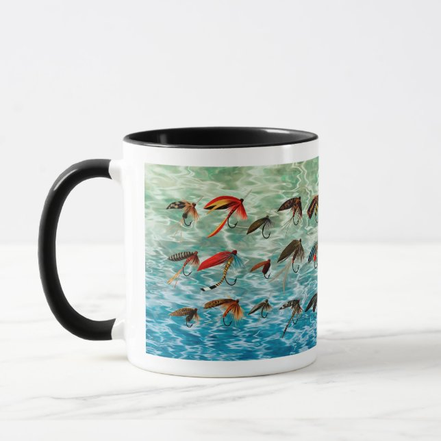 Caneca Antique Trout Flies / Lures Coffee Mug (Esquerda)