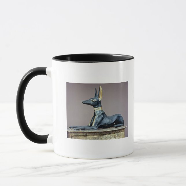 Caneca Anubis, deus egípcio do morto de uma caixa (Esquerda)