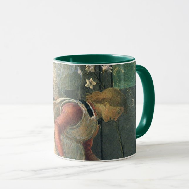 Caneca Anunciação (detalhe do anjo) por Sandro Botticelli (Frente Esquerda)