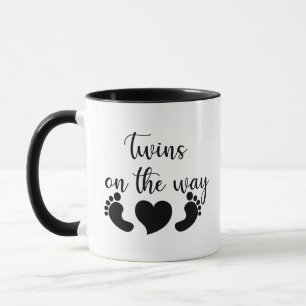 Caneca Anúncio de bebê gêmeos fofos