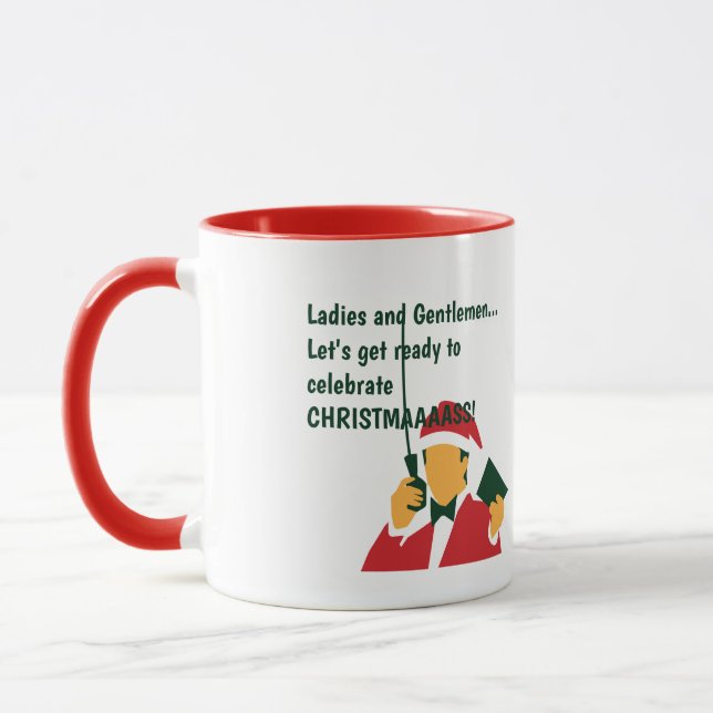 Caneca Anúncio de citação engraçada de Natal (Esquerda)