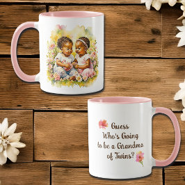 Caneca Anúncio de gêmeos | Anúncio de gravidez