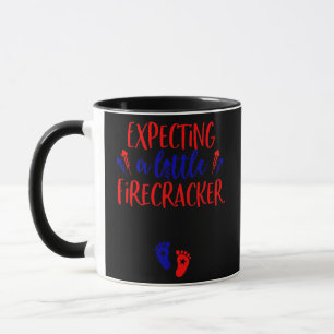 Caneca Anúncio de Gravidez de 4 de Julho para Mulheres