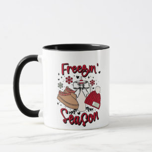 Caneca Anúncio de gravidez no Natal em temporada de conge
