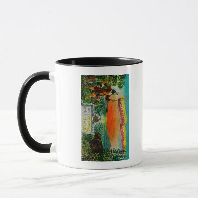 Caneca Anúncio do Festival Portola (explorador) (Esquerda)