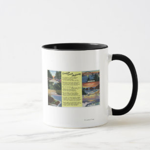 Caneca Ao longo da estrada da costa de Oregon com um