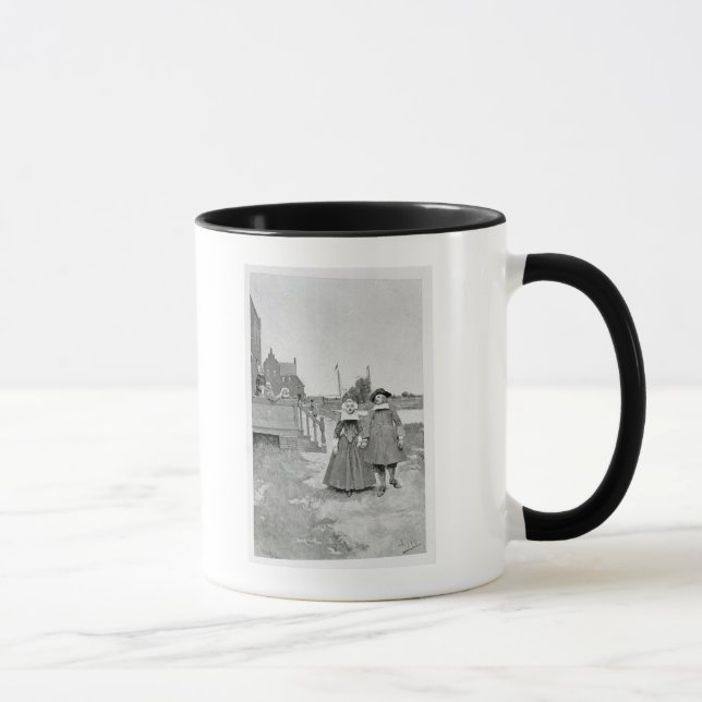 Caneca Ao longo do canal em Manhattan velho (Direita)