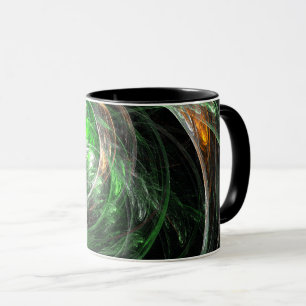 Caneca Ao redor do Abstrato verde mundial