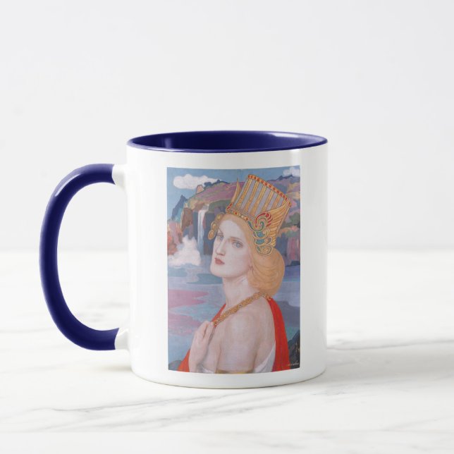 Caneca Aoife, c. 1914 por John Duncan (Esquerda)