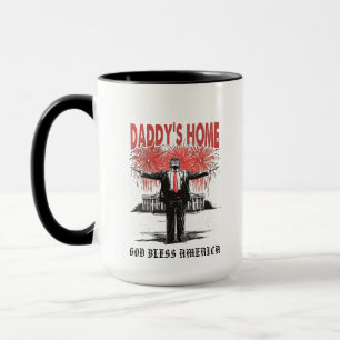 Caneca *~* AP16 Trump Papai Está em Casa MAGA Casa Branca