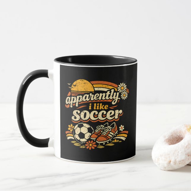 Caneca Aparentemente Eu Gosto de Futebol (Com Donut)