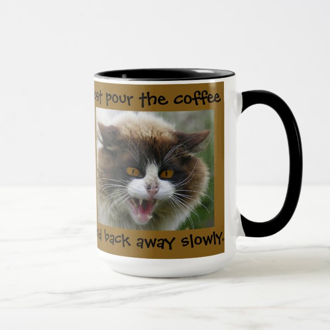 Caneca Apenas derrame o café e a parte traseira afastado (Direita)