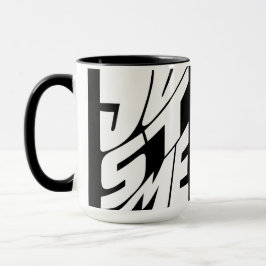 Caneca Apenas Eu Design De Tipografia Preta E Branca