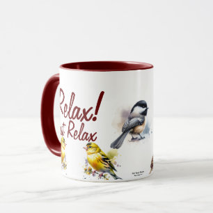 Caneca Apenas Relaxar/Pássaro Moderno