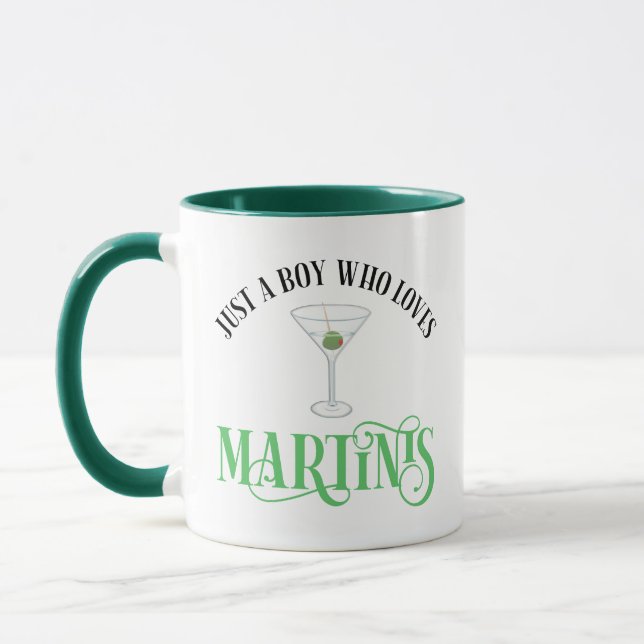 Caneca Apenas um garoto que ama Martinis (Esquerda)