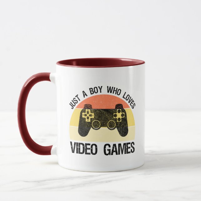 Caneca Apenas um menino que ama videogames (Esquerda)