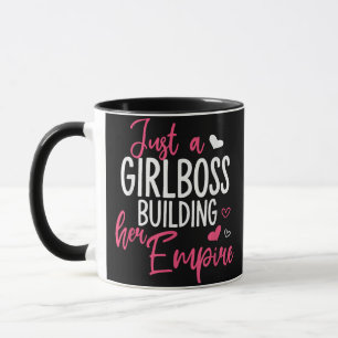 Caneca Apenas uma chefe de menina construindo seu império
