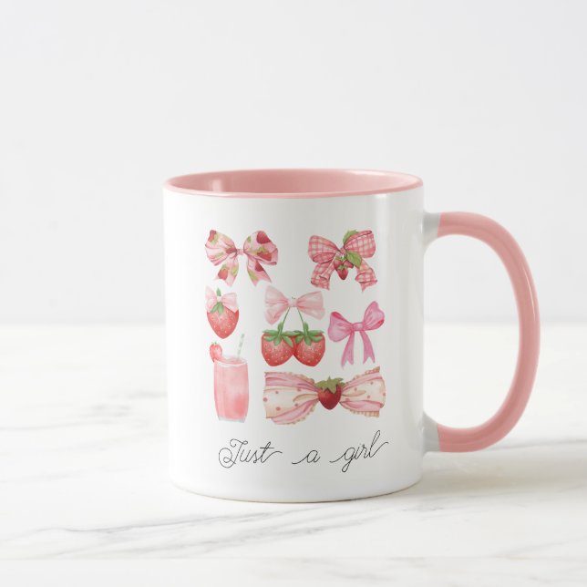 Caneca Apenas uma garota morango Arco estética (Direita)