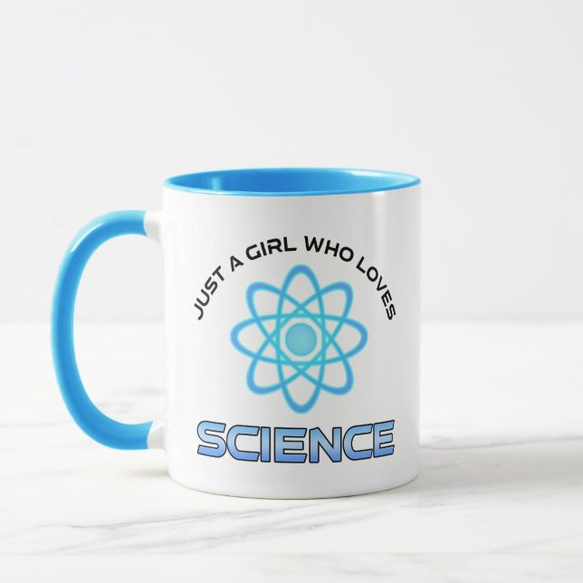Caneca Apenas Uma Garota Que Ama a Ciência (Esquerda)