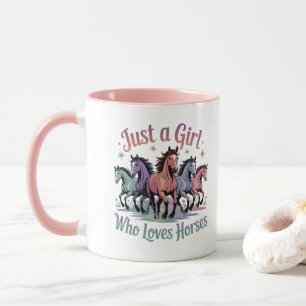 Caneca Apenas uma garota que ama cavalos