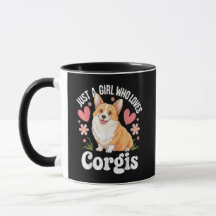 Caneca Apenas uma garota que ama Corgis