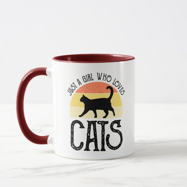 Caneca Apenas Uma Garota Que Ama Gatos (Esquerda)