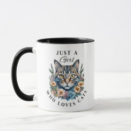 Caneca Apenas uma garota que ama gatos personalizados