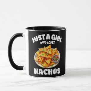 Caneca Apenas Uma Garota Que Ama Nachos Amante de Comida