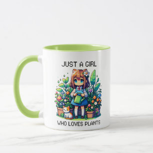 Caneca Apenas uma garota que ama plantas