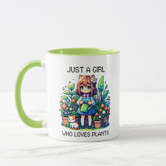 Caneca Apenas uma garota que ama plantas (Esquerda)