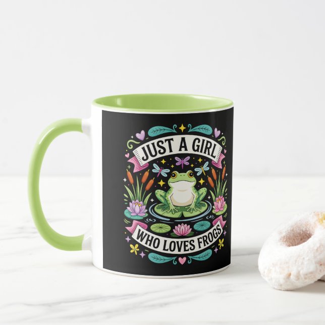 Caneca Apenas uma garota que ama sapos (Com Donut)