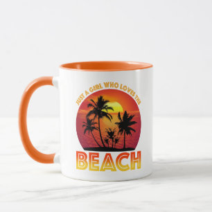 Caneca Apenas Uma Menina Que Ama A Praia