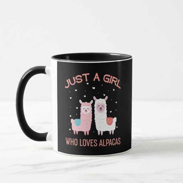 Caneca Apenas Uma Menina Que Ama Alpacas - Cute Alpaca Lo (Esquerda)