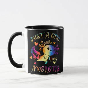 Caneca Apenas Uma Menina Que Ama Axolotls Coloridos Axolo