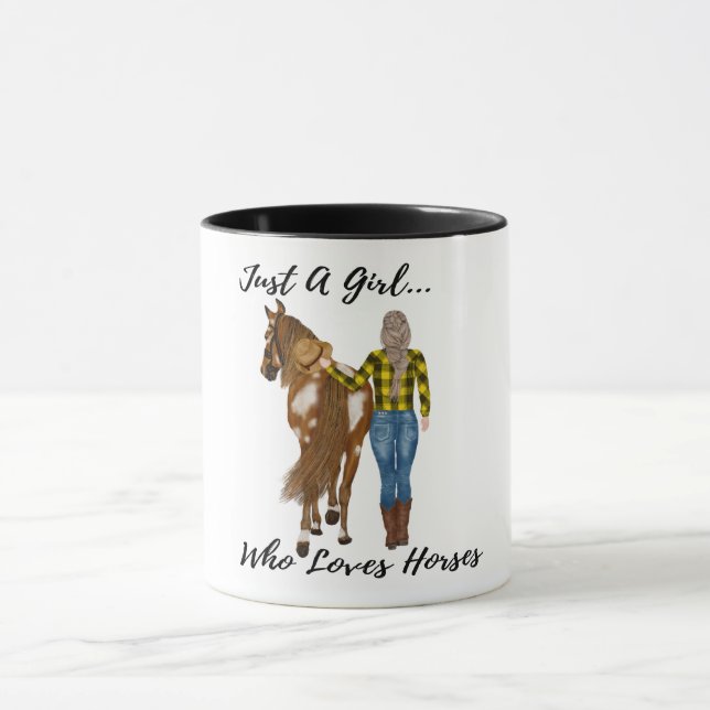 Caneca Apenas Uma Menina Que Ama Cavalos (Centro)