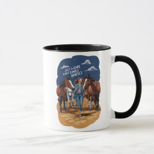 Caneca Apenas Uma Menina Que Ama Cavalos