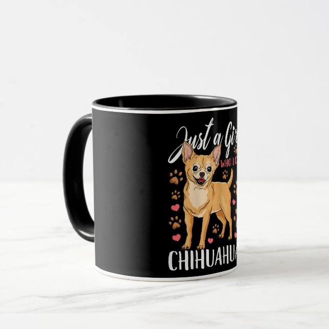 Caneca Apenas Uma Menina Que Ama Chihuahuas Gift (Frente Esquerda)