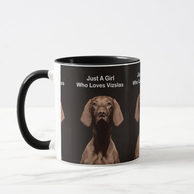 Caneca Apenas Uma Menina Que Ama Vizslas (Esquerda)