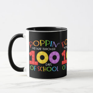 Caneca Aperte meu caminho através de 100 dias de escola