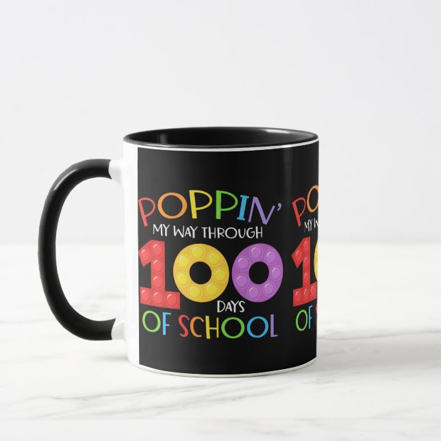 Caneca Aperte meu caminho através de 100 dias de escola (Esquerda)