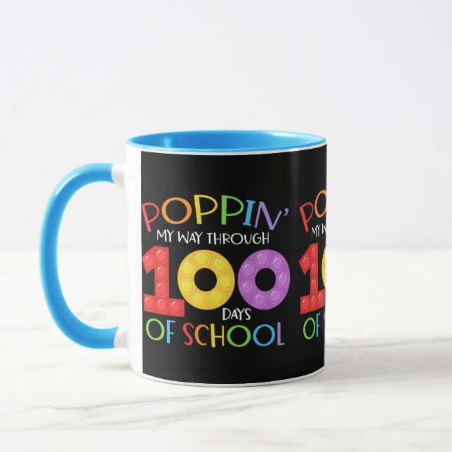 Caneca Aperte meu caminho através de 100 dias de escola (Esquerda)