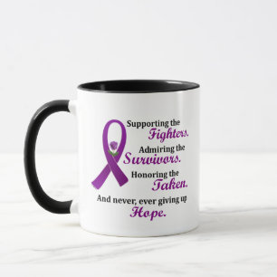 Caneca Apoiar Admira Honor 2 Câncer de Pâncreas Alzheimer